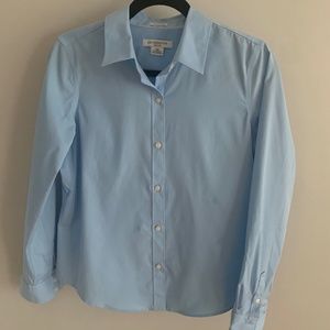 Liz Claiborne, Light Blue Long Sleeve Button-Up, Women's Petite Medium